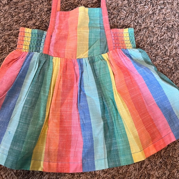 NWOT Hanna Andersson rainbow striped linen dress and bloomers set various sizes - Picture 4 of 7